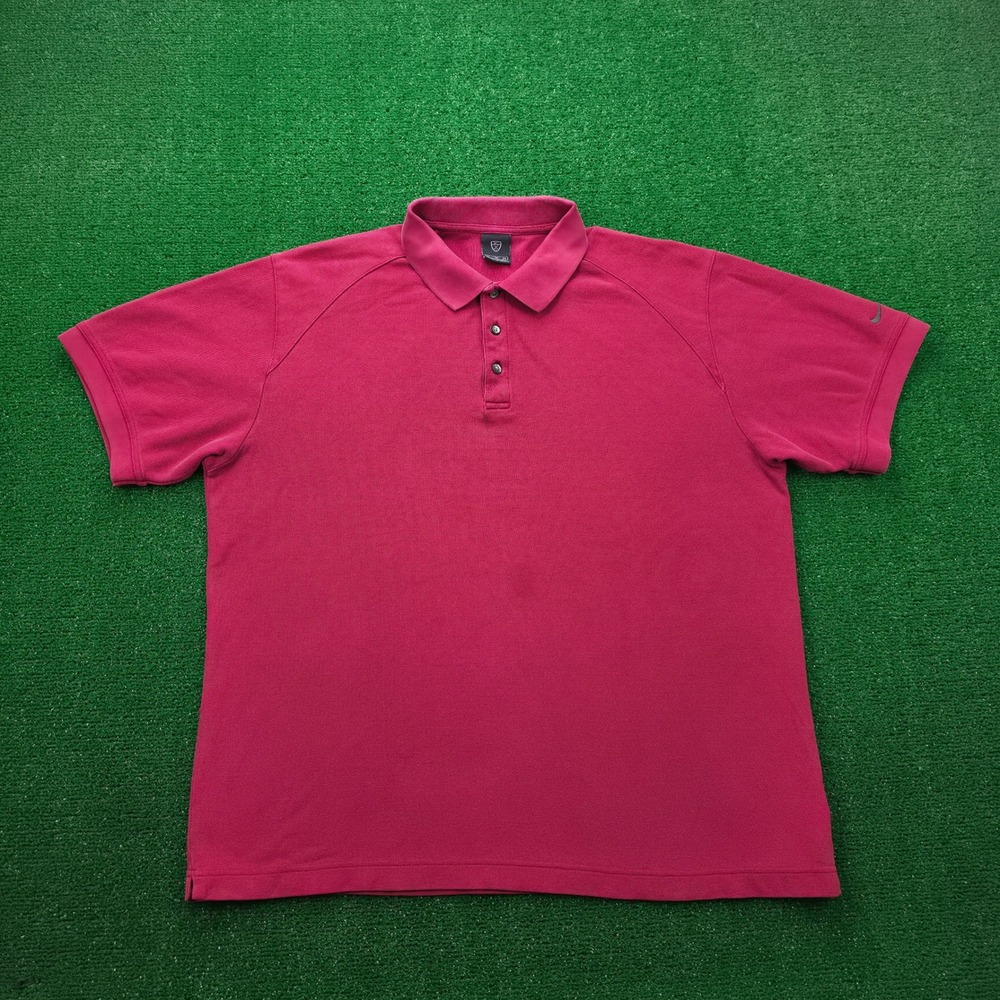 Nike Golf Heritage Pique Polo Mens XL Red Maroon Short Sleeve 100% Cotton